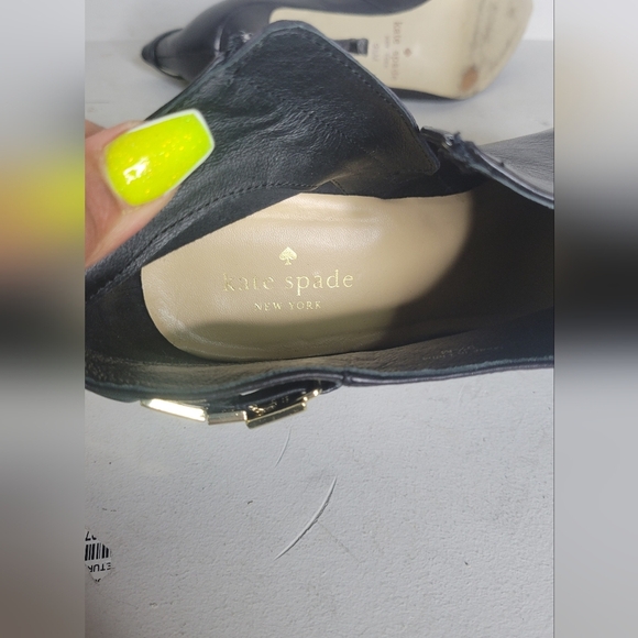 Kate Spade Leather Side Zip Booties SZ 9.5 - Picture 6 of 7